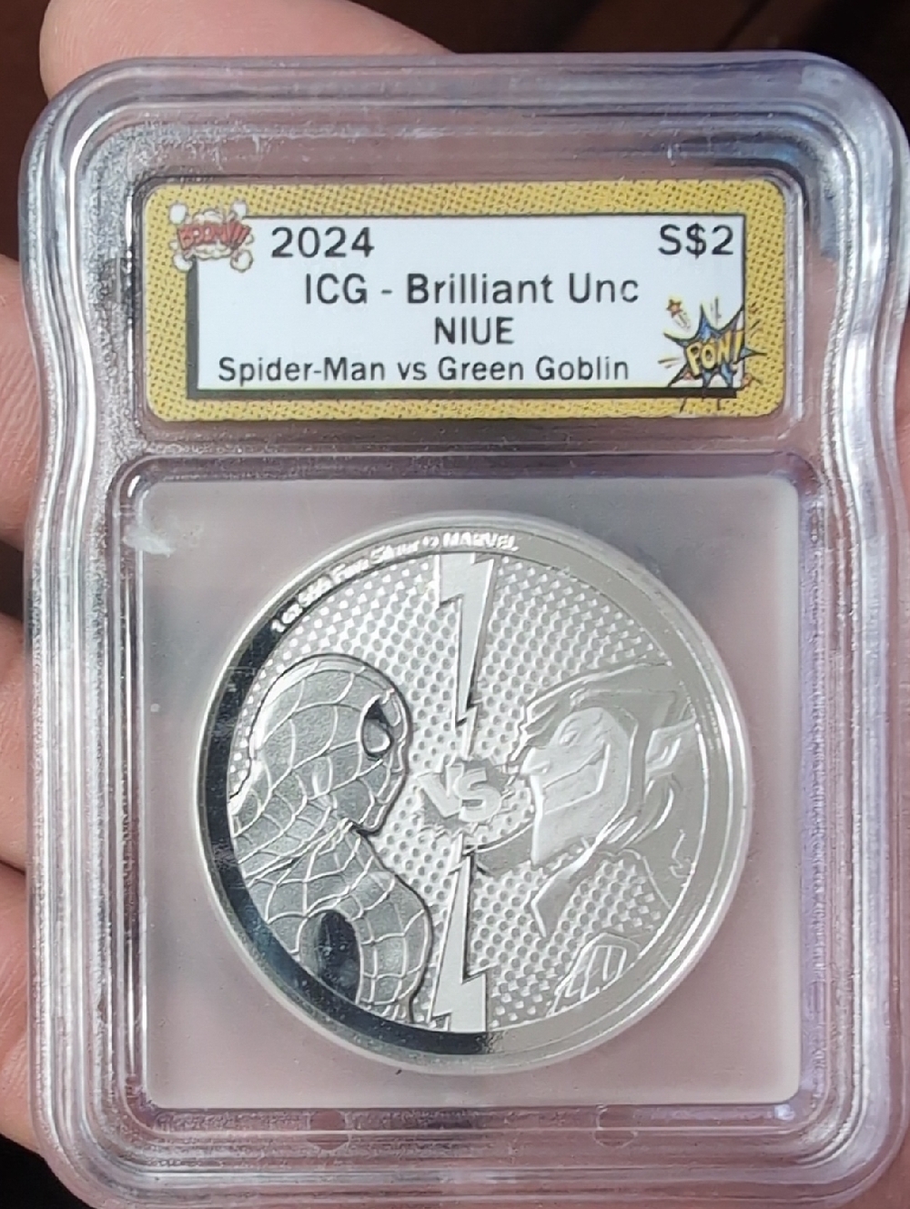 2024 Spider-Man vs Green Goblin 1oz Silver Coin - Brilliant Unc